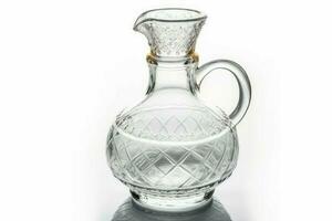 Vintage glass carafe. Generate Ai photo