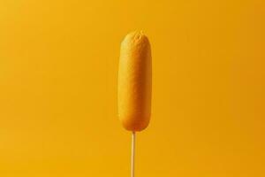 Corn dog background. Generate Ai photo