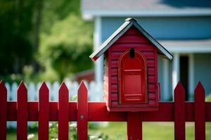 House mailbox. Generate Ai photo