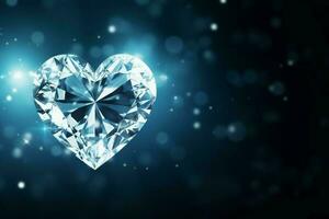 diamante corazón antecedentes. generar ai foto