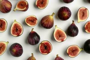 Fresh sliced figs food. Generate Ai photo