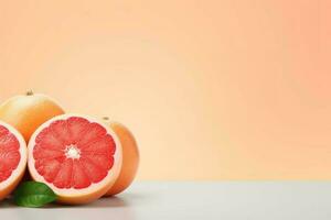 Grapefruit citrus banner. Generate Ai photo