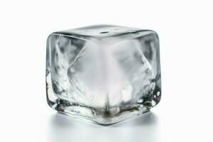 cristal hielo cubo. generar ai foto