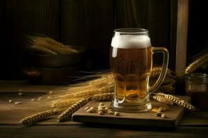 vaso cerveza trigo. generar ai foto
