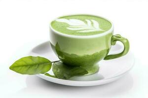 Green matcha cup. Generate Ai photo