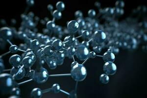 Molecules macro science. Generate AI photo