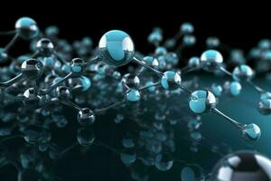 Molecules macro. Generate AI photo