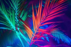 Tropical leaves palm. Generate Ai photo