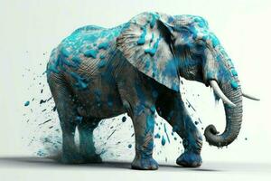 Watercolor elephant. Generate Ai photo