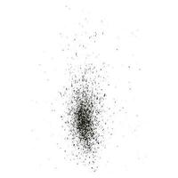 Noise Effect, Splatter Spray. Abstract Grunge Design Element. Ink Grainy Texture. Halftone Stain Pattern. Brush Paint Splash. Black Dirty Circle Spot. Isolated Vector Illustration.