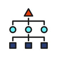organization management hierarchical icon vector illustration isolated on white background