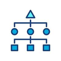organization management hierarchical icon vector illustration isolated on white background