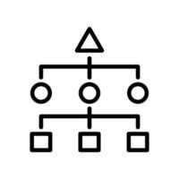 organization management hierarchical icon vector illustration isolated on white background