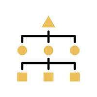 organization management hierarchical icon vector illustration isolated on white background