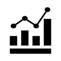 growing graph, bar chart, Flat icon isolated on the white background, flat design vector illustration.