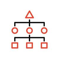 organization management hierarchical icon vector illustration isolated on white background