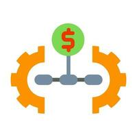 value chain icon.business chain,money chain illustration. isolated on white background vector