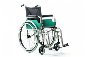 wheelchair isolated on white. AI Generated photo