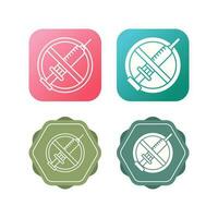 No Vaccines Vector Icon