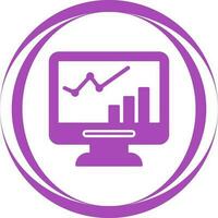 icono de vector de crecimiento lcd