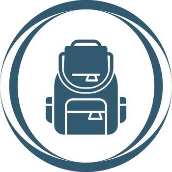 icono de vector de mochila