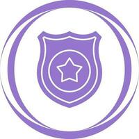 icono de vector de escudo de policía