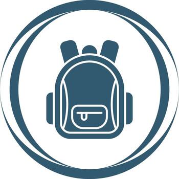 icono de vector de mochila