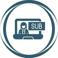 Subscriber Model Vector Icon