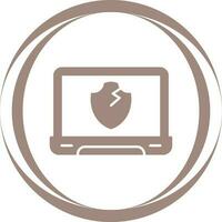 Broken Shield Vector Icon