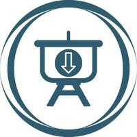 Downloading Presentation Vector Icon