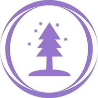 Tree in Snow Vector Icon