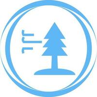 Tree with Wind Vector Icon