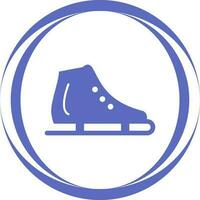 icono de vector de zapato de patinaje sobre hielo