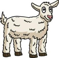 Baby Goat Cartoon Colored Clipart Illustration vector