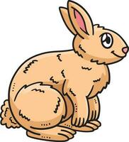 Baby Rabbit Cartoon Colored Clipart Illustration vector