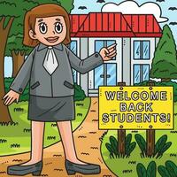 Back to School Welcome Back Students Colored vector