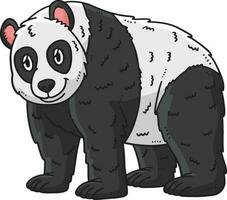 madre panda dibujos animados de colores clipart ilustración vector