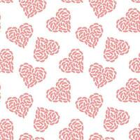 Seamless pattern with red hearts. Background for Valentine's Day, print, vector