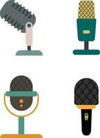 Podcast Microphone Illustration, Web design icon. Sound vector icon, Record. Microphone - Studio Symbol recording. Retro microphone icon. Vector illustration