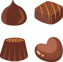 mundo chocolate día elemento con chocolate bar antecedentes. vector ilustración