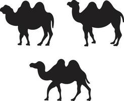 Camel Silhouette Element. For design decoration.Vector illustration. vector