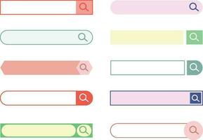 Ui Search Bar, design and website. Search Address and navigation bar icons.Vector illustration vector