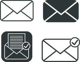 Email icon outline isolated background. Open envelope pictogram. Line letter symbol for website design, mobile app, ui. Vector illustration.