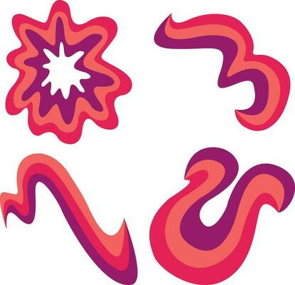 Psychedelic Rainbow. Rainbow arch vector illustration, multicolor unicorn rainbow. Vector illustration.