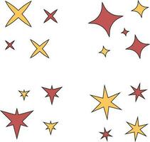 Retro Shiny Stars.  starburst and retro futuristic graphic ornaments for decoration. vector