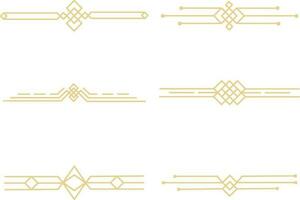 Golden Dividers. Vector elements for your design on black background. Calligraphic design elements and page decoration.Vector illustration.