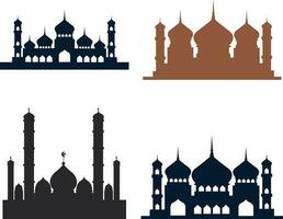 Islamic Mosque Silhouette. For design decoration. Vector illustration