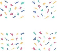 Colorful Confetti Party.  And Ribbon On Celebration And Party Event Background. Colorful. Vector illustration