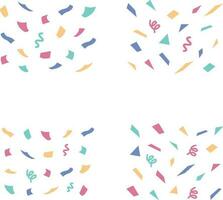 Colorful Confetti Party.  And Ribbon On Celebration And Party Event Background. Colorful. Vector illustration