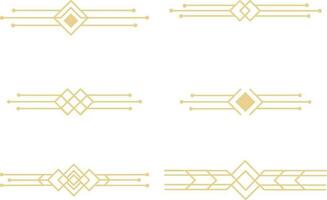 Golden Dividers. Vector elements for your design on black background. Calligraphic design elements and page decoration.Vector illustration.